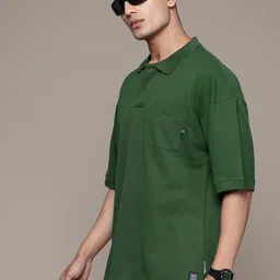 The Roadster Lifestyle Co. Men Polo Collar Oversized Pure Cotton T-shirt-picture-30