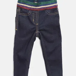 U.S. Polo Assn. Kids Girls Navy Blue Solid Skinny Fit Jeggings-picture-45
