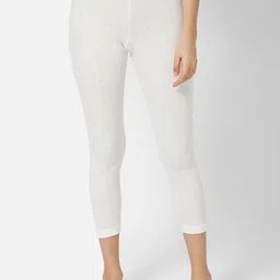 BODYCARE INSIDER Women White Cotton Thermal Bottoms-image-1