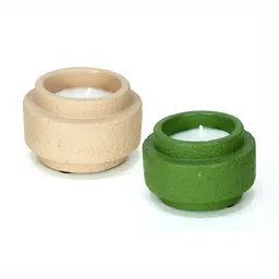 TIED RIBBONS Green & Beige 2 Pieces Lavender Scented 10-12 Hours Burn Time Jar Candle image 4