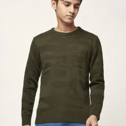 Coolsters by Pantaloons Kids Olive Regular Fit Full Sleeves Sweater image 1