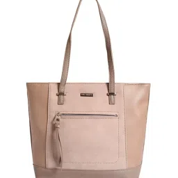 Lino Perros Beige Solid Tote image 1