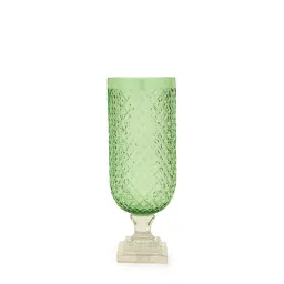 Home4U Orna Green Orna Glass Candle Holder image 1