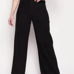 MADAME Black Flared Fit High Rise Jeans image 1