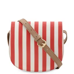 Fastrack Red Nautical Striped Small Sling Handbag image 1