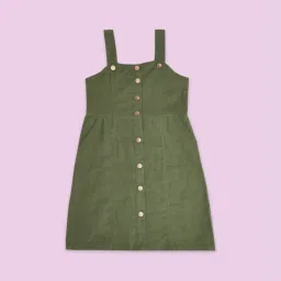 Pantaloons Junior Olive Cotton Regular Fit Dress image 1