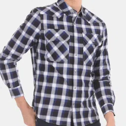 Calvin Klein Jeans Multicolored Cotton Regular Fit Checks Shirt image 1