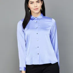Code by Lifestyle Purple Regular Fit Shirt image 1