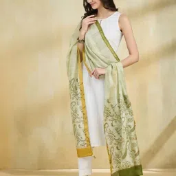 Fabindia White Printed Dupatta image 2