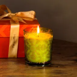 Home4U Nitya Green Wax Candles (Set of 2) image 1
