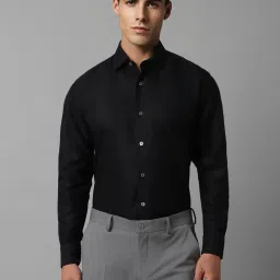 Luxure by Louis Philippe Jet Black Regular Fit Shirt image 1