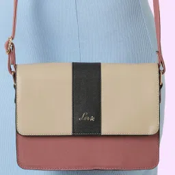 Lavie Pink Color Block Medium Sling Handbag image 1
