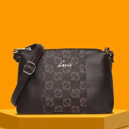 Lavie Mono Purple Printed Medium Sling Handbag image 1