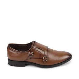 Fausto Men's Tan Monk Shoes image 2