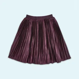 Pantaloons Junior Wine Cotton Printed Skirt image 1