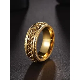 MEENAZ Men Gold Plated Finger Ring image 1