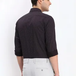 Allen Solly Purple Cotton Slim Fit Printed Shirt image 2