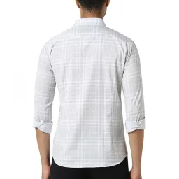 Van Heusen Grey Slim Fit Checks Shirt image 2