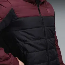 Puma Black Slim Fit Color-Block Hooded Jacket image 5