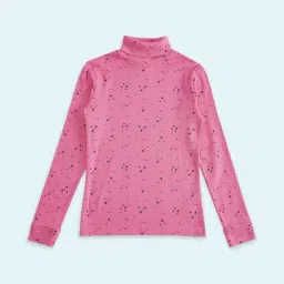 Pantaloons Junior Fuchsia Pink Cotton Printed Full Sleeves Sweatshirt image 1