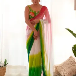 Saree Mall Green Embellished Sarees With Unstitched Blouse-image-21