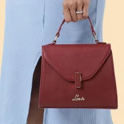 Lavie Gypsy Red Textured Medium Satchel Handbag image 1