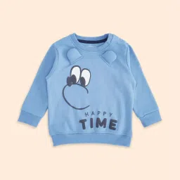 Pantaloons Baby Baby Blue Cotton Printed Full Sleeves Sweatshirt image 1