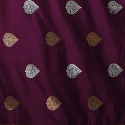 VASTRAAVEDAA Women Woven Design Zari Art Silk Banarasi Saree image 5
