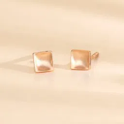 P.N.Gadgil Jewellers 18k (750) Yellow Gold Orna Block Studs Earrings-picture-25