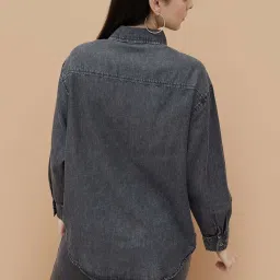 Ginger by Lifestyle Grey Cotton Plain Top image 2