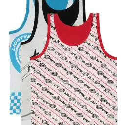 Bodycare Kids Assorted Printed Vest (Pack Of 3) image 1