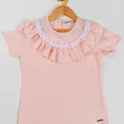 NINS MODA Kids Peach Solid Top image 1