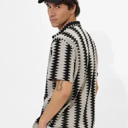 The Souled Store Multi Cotton Relaxed Fit Colourblocked Casual Shirts image 2