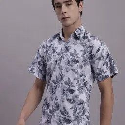 Jainish Grey Regular Fit Floral Print Shirt image 1