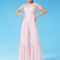 Miss Chase Pink Floral Print Jumpsuit image 2