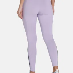 Puma Purple Logo Print Mid Rise Tights image 2