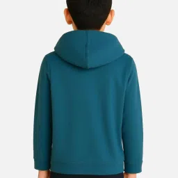 Cavio Kids Turquoise Printed Full Sleeves Sweatshirt image 2