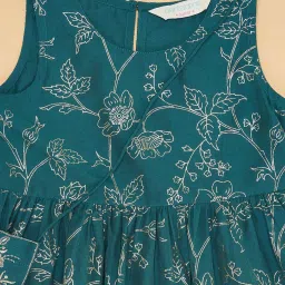 Akkriti by Pantaloons Girls Tile Blue Printed Casual Dresses image 2