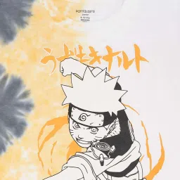 Pantaloons Junior Boys Bright White & Yellow Cotton Character Based T-Shirts image 2