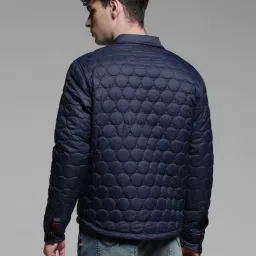 Jack & Jones Navy Regular Fit Quilted Reversible Jacket image 2
