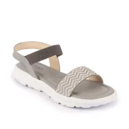 Fausto Women's Grey Ankle Strap Wedges image 1