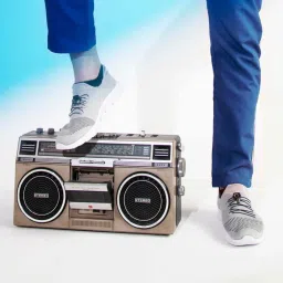 Fausto Men's Grey Running Shoes image 1