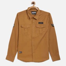 Octave Kids Khaki Solid Shirt-picture-43