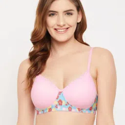 Clovia Pink Non Wired Padded T-Shirt Bra-picture-40