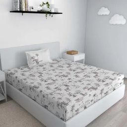 GM Fiesta Grey Cotton 180 TC Single Kids Bedsheet with Pillow Cover-picture-19