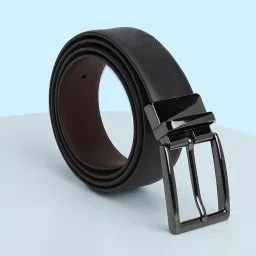 Byford by Pantaloons Black Leather Formal Belt for Men image 1