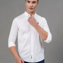 Red Tape White Regular Fit Cotton Shirt image 1