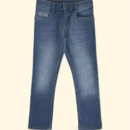 Pantaloons Junior Blue Tapered Fit Jeans image 1