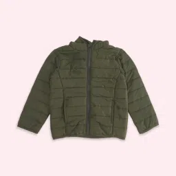 Pantaloons Junior Olive Regular Fit Full Sleeves Jacket image 1