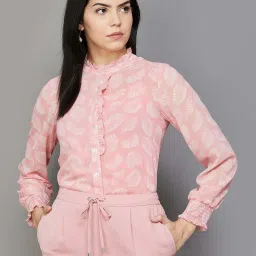 Code by Lifestyle Pink Printed Shirt image 1
